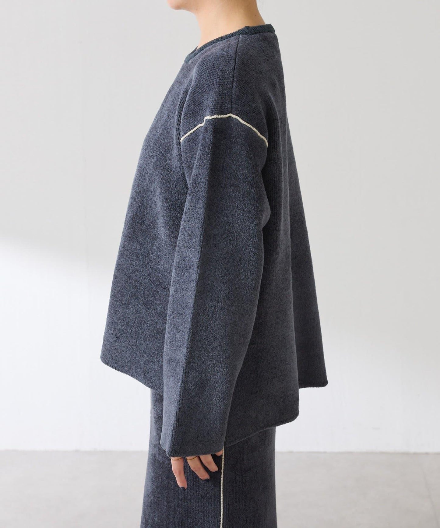 【套裝商品】毛絨雙面針織套裝