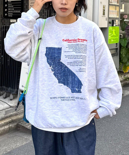 【中性款】地圖圖案衛衣套頭衫