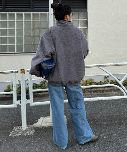 【willow】可雙面穿長絨尼龍套頭衫