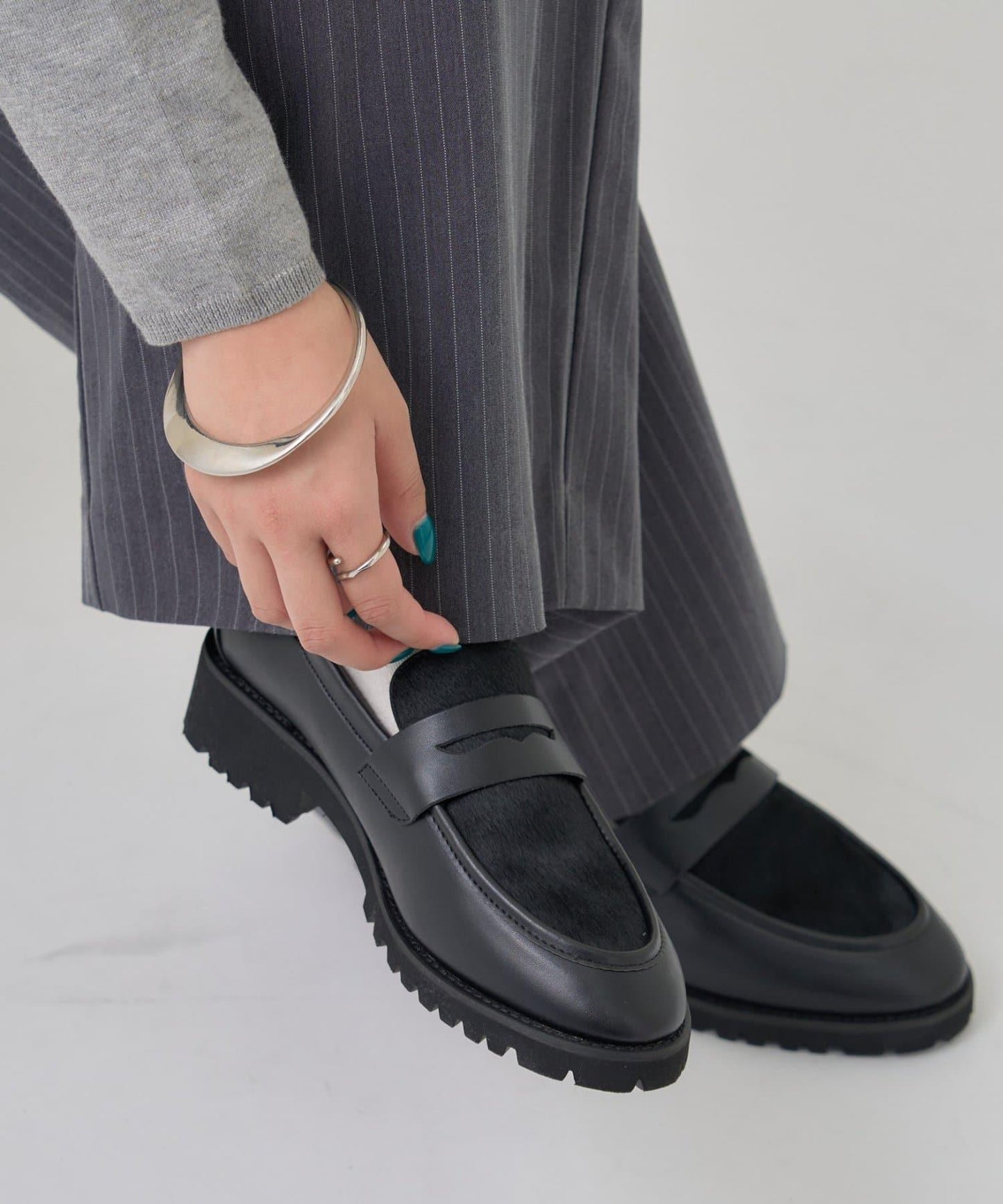 仿小牛毛樂福鞋