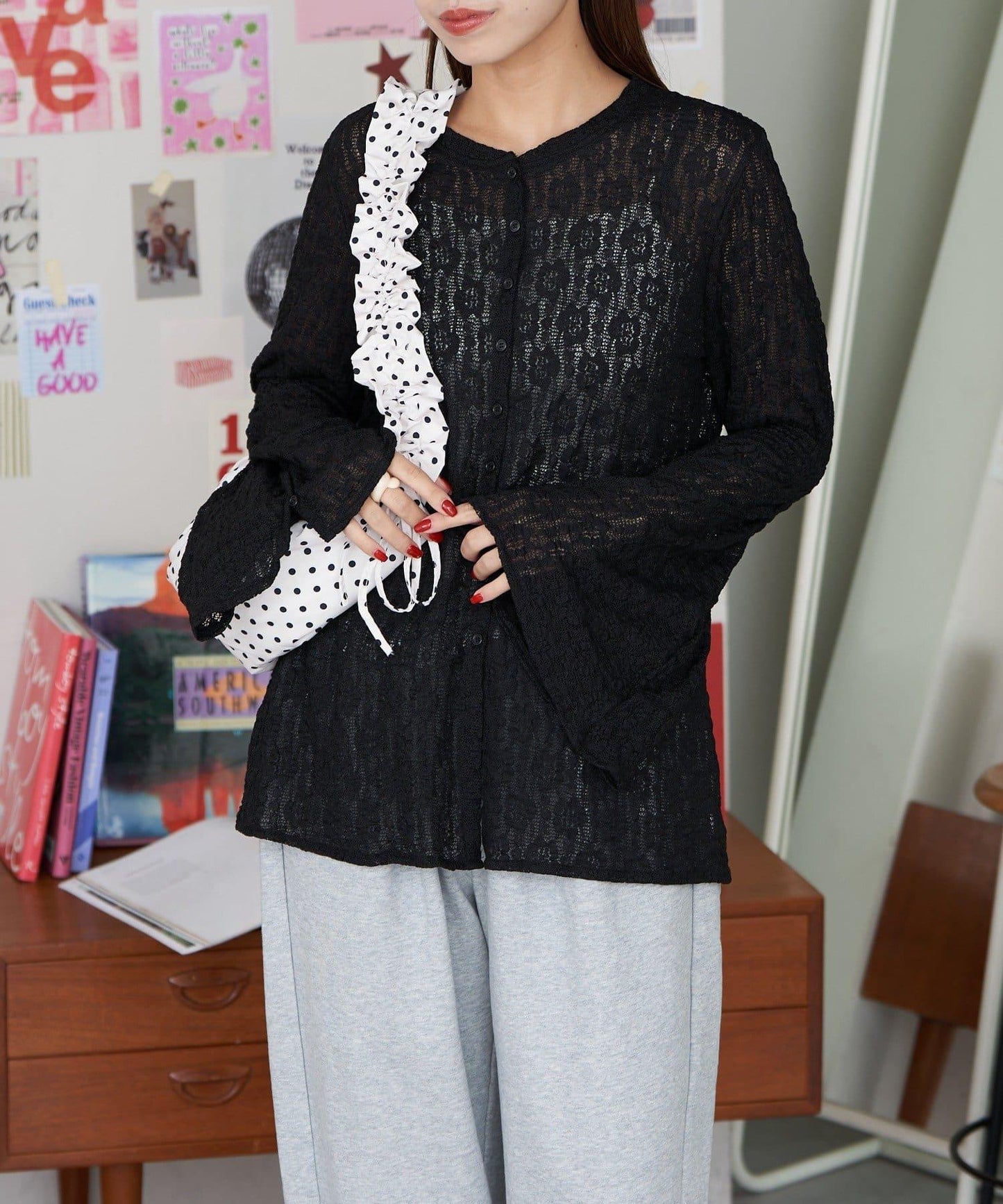 【Ciaopanic】2WAY抽褶蕾絲上衣