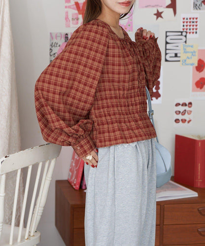 【Ciaopanic】格紋蝴蝶結襯衫