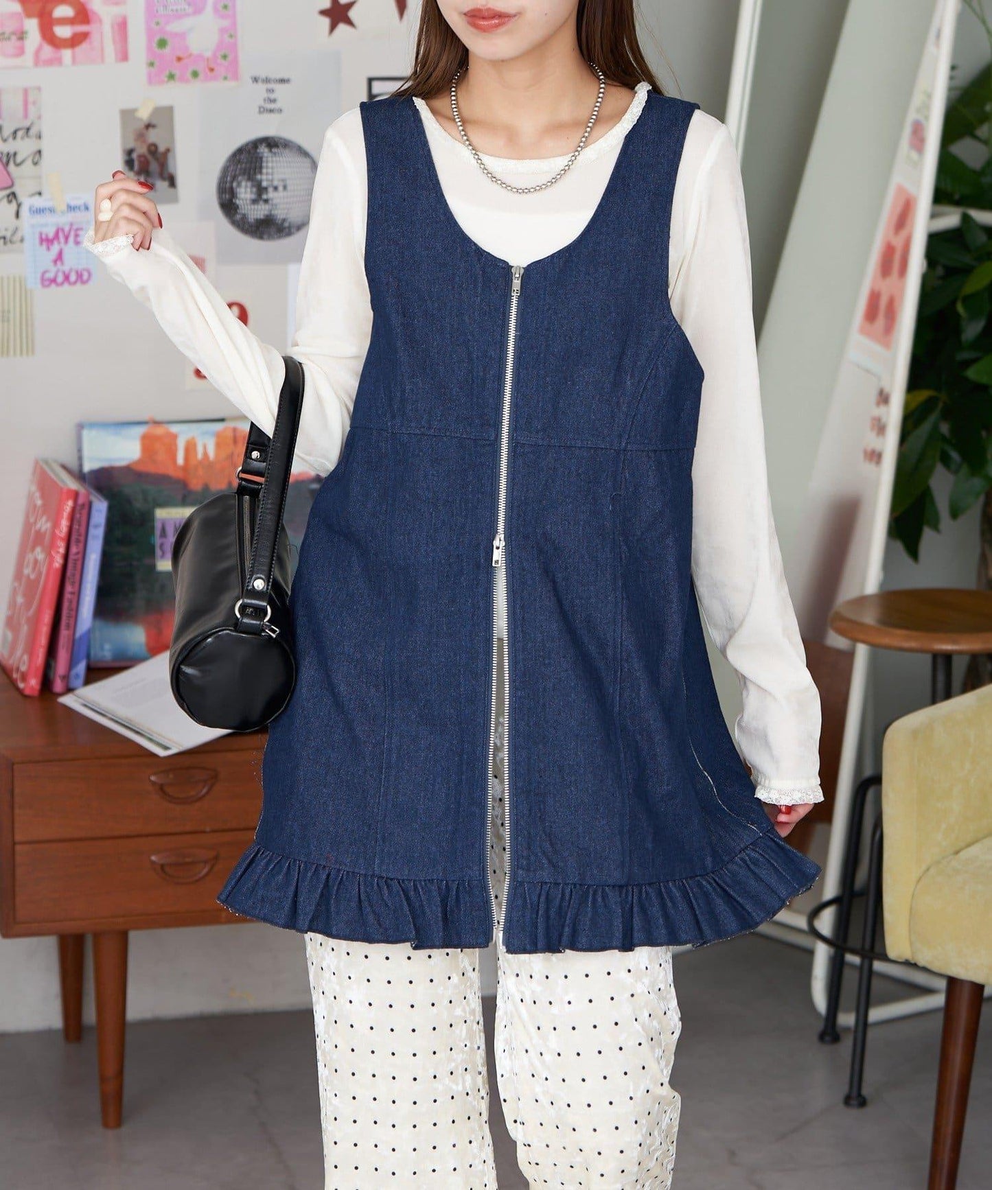 【Ciaopanic】2WAY牛仔荷葉邊連衣裙