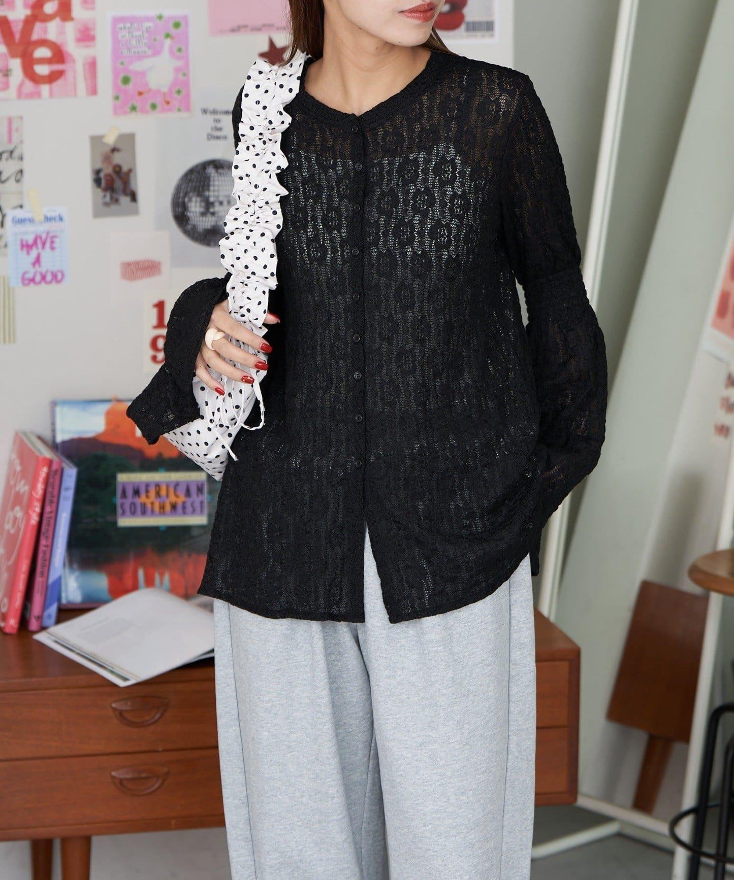 【Ciaopanic】2WAY抽褶蕾絲上衣