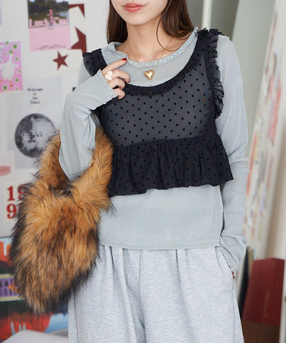 【Ciaopanic】套裝單品帶網紗吊帶背心T恤