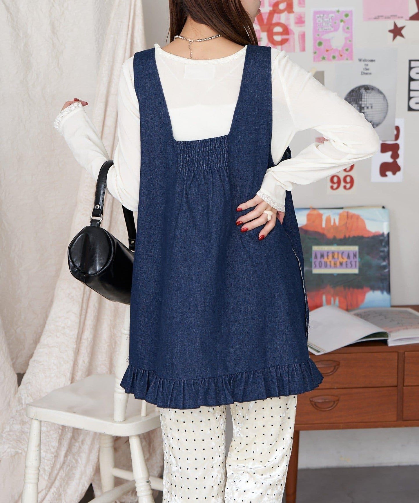 【Ciaopanic】2WAY牛仔荷葉邊連衣裙