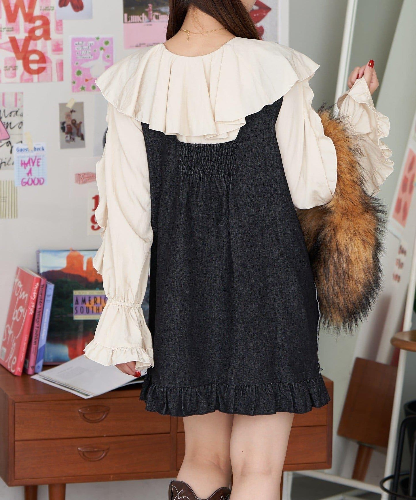 【Ciaopanic】2WAY牛仔荷葉邊連衣裙