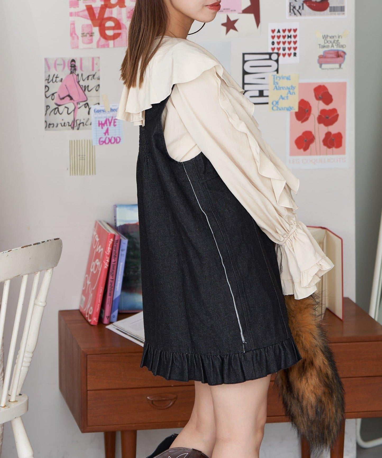 【Ciaopanic】2WAY牛仔荷葉邊連衣裙