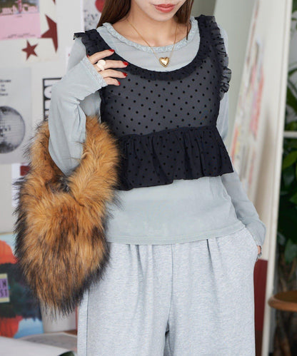 【Ciaopanic】套裝單品帶網紗吊帶背心T恤