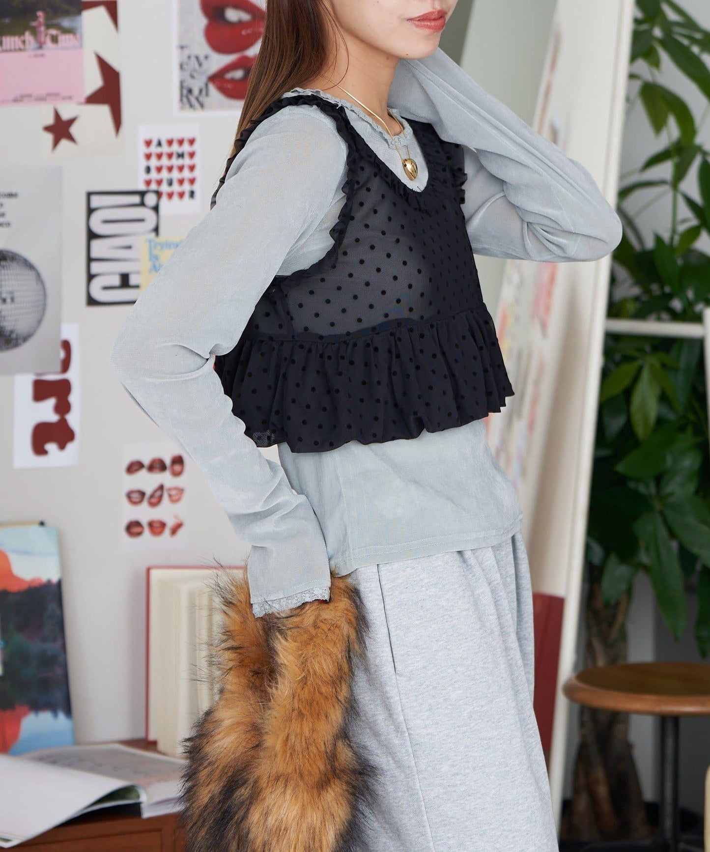 【Ciaopanic】套裝單品帶網紗吊帶背心T恤