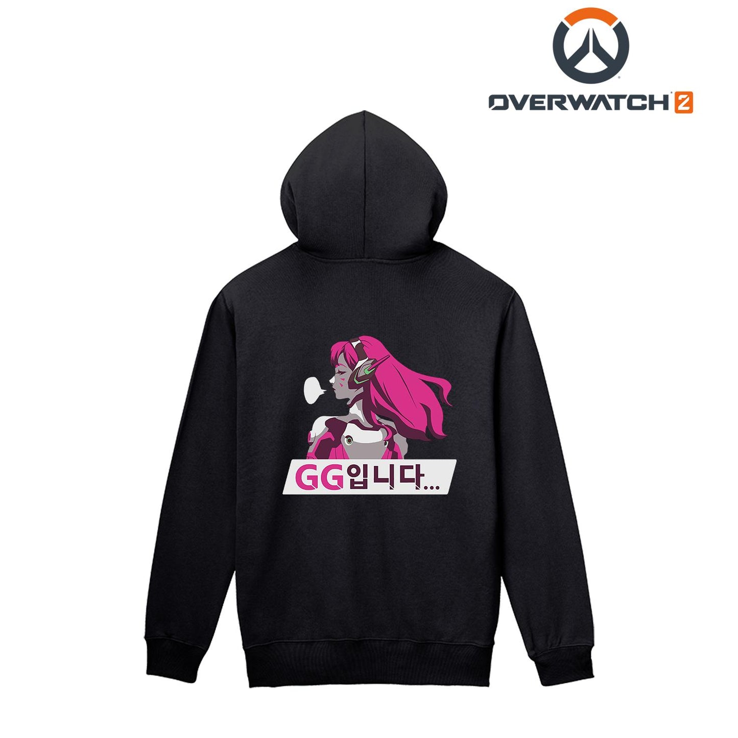 守望先鋒2（尺碼/XL）D.Va背面印花拉鍊連帽衛衣男女通用