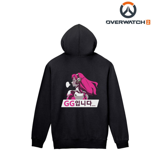 守望先鋒2（尺碼/XXL）D.Va背面印花拉鍊連帽衛衣男女通用