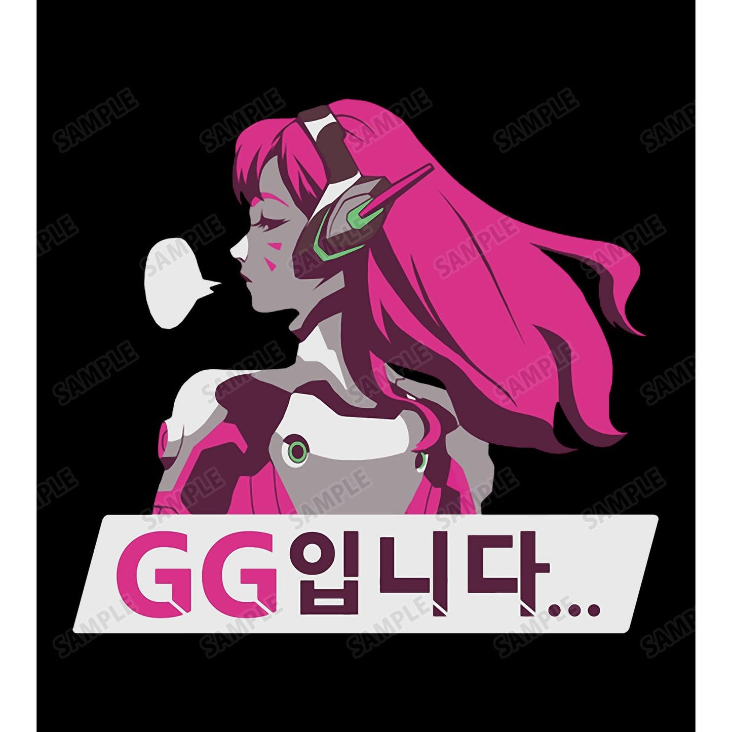 守望先鋒2（尺碼/XL）D.Va背面印花拉鍊連帽衛衣男女通用