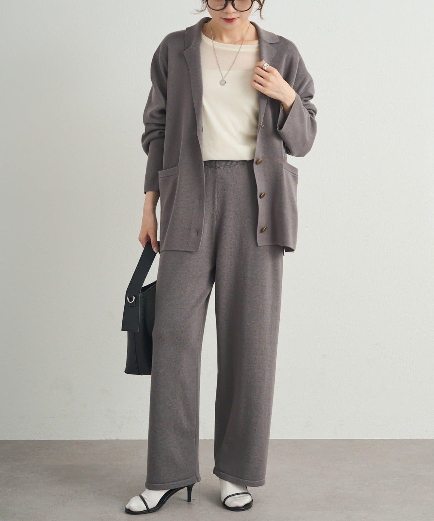 【可搭配套裝】針織褲