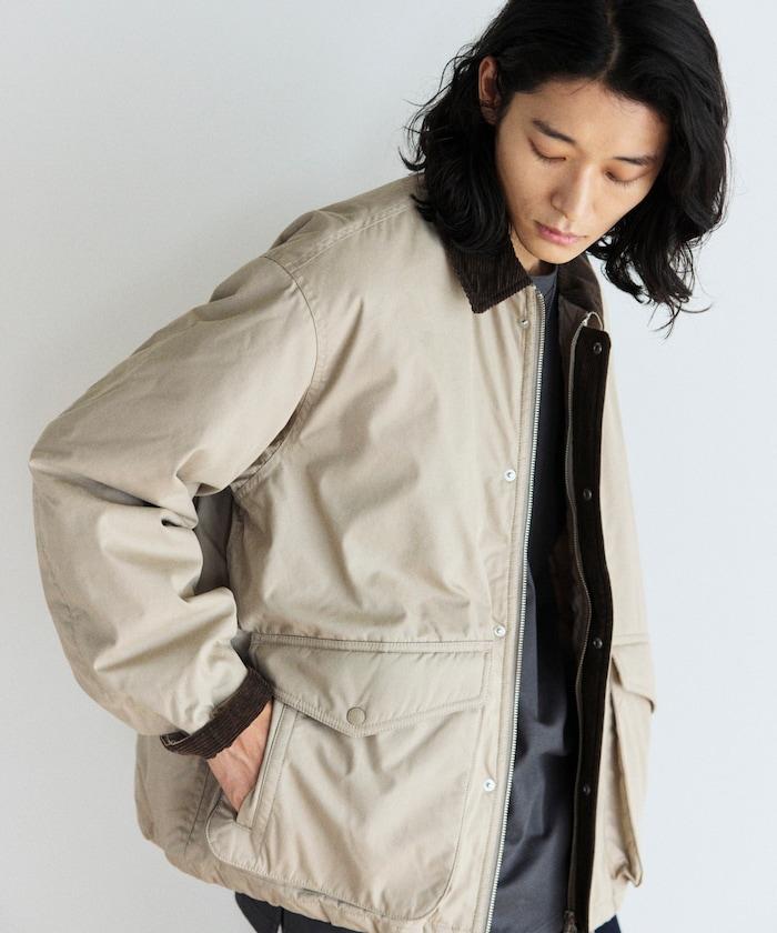 燈芯絨拼接棉尼龍夾克