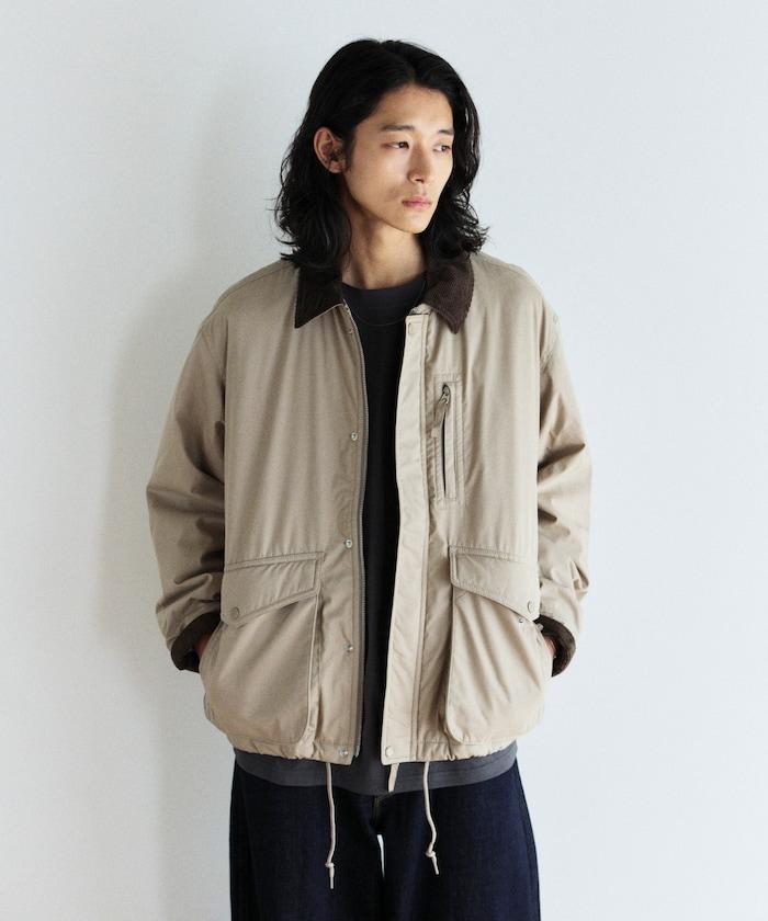 燈芯絨拼接棉尼龍夾克