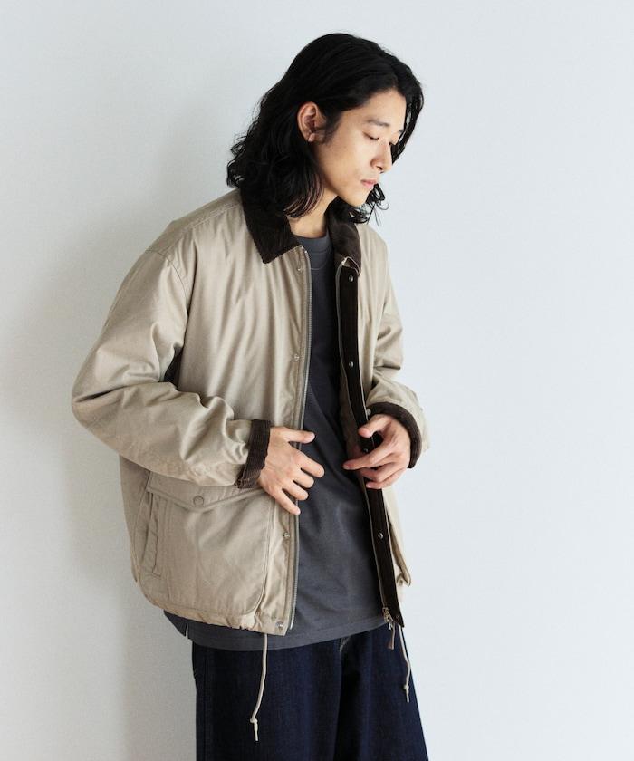 燈芯絨拼接棉尼龍夾克