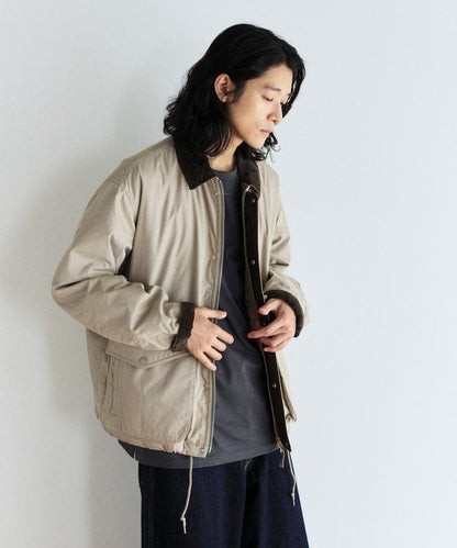 燈芯絨拼接棉尼龍夾克