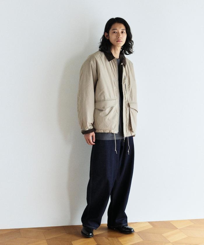 燈芯絨拼接棉尼龍夾克