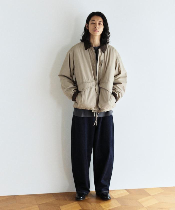 燈芯絨拼接棉尼龍夾克