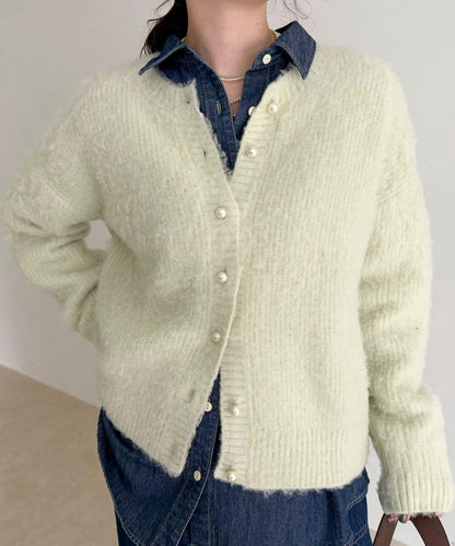 蓬鬆磨毛針織開衫
