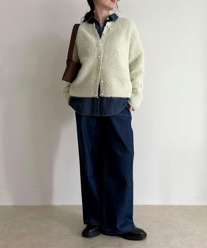 蓬鬆磨毛針織開衫