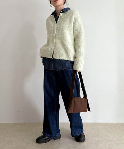 蓬鬆磨毛針織開衫