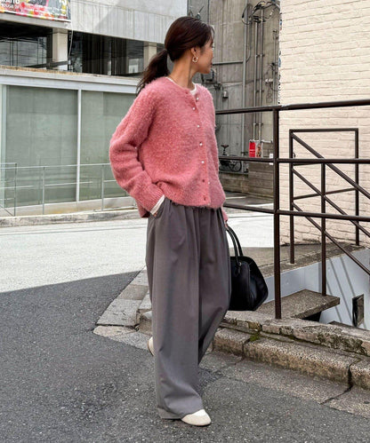 蓬鬆磨毛針織開衫