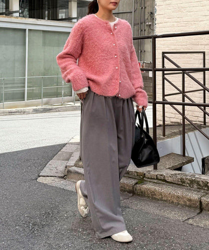 蓬鬆磨毛針織開衫