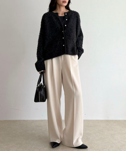 蓬鬆磨毛針織開衫