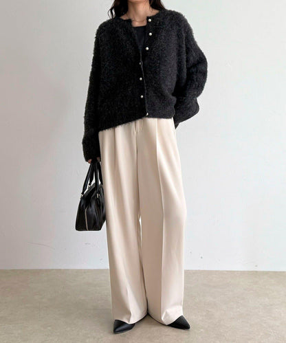 蓬鬆磨毛針織開衫