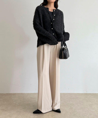 蓬鬆磨毛針織開衫