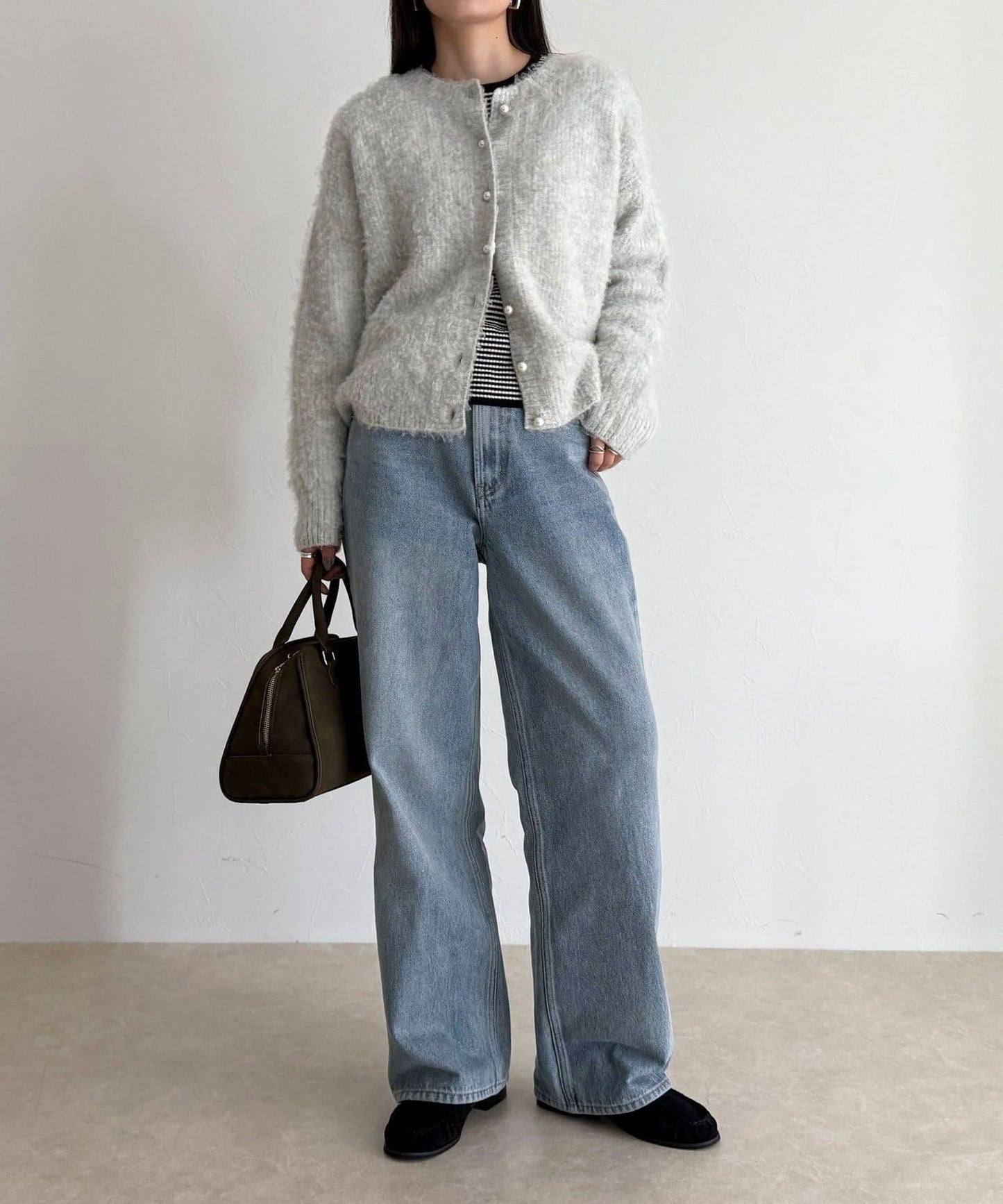 蓬鬆磨毛針織開衫