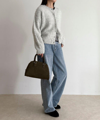 蓬鬆磨毛針織開衫