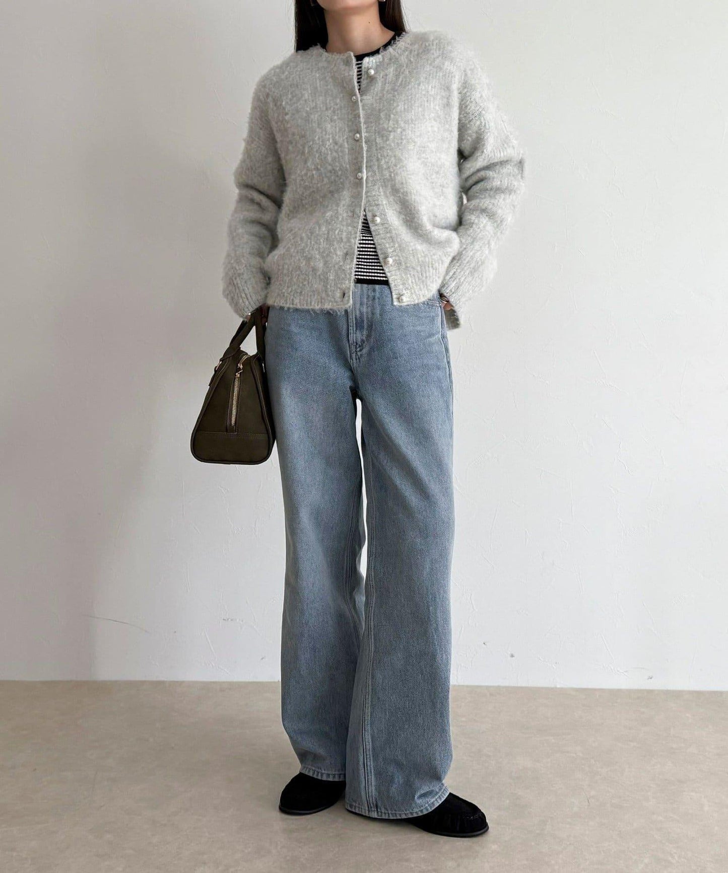 蓬鬆磨毛針織開衫