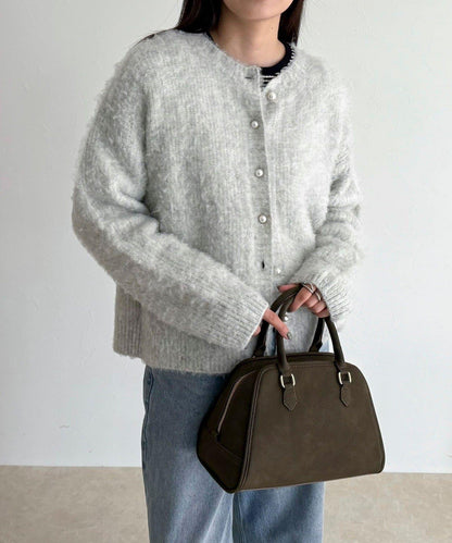 蓬鬆磨毛針織開衫