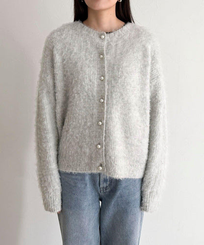 蓬鬆磨毛針織開衫