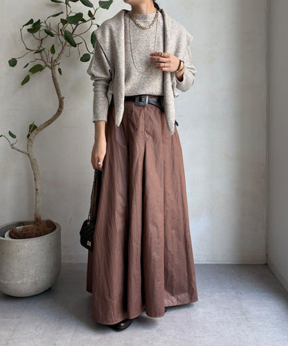 圍巾套裝針織上衣