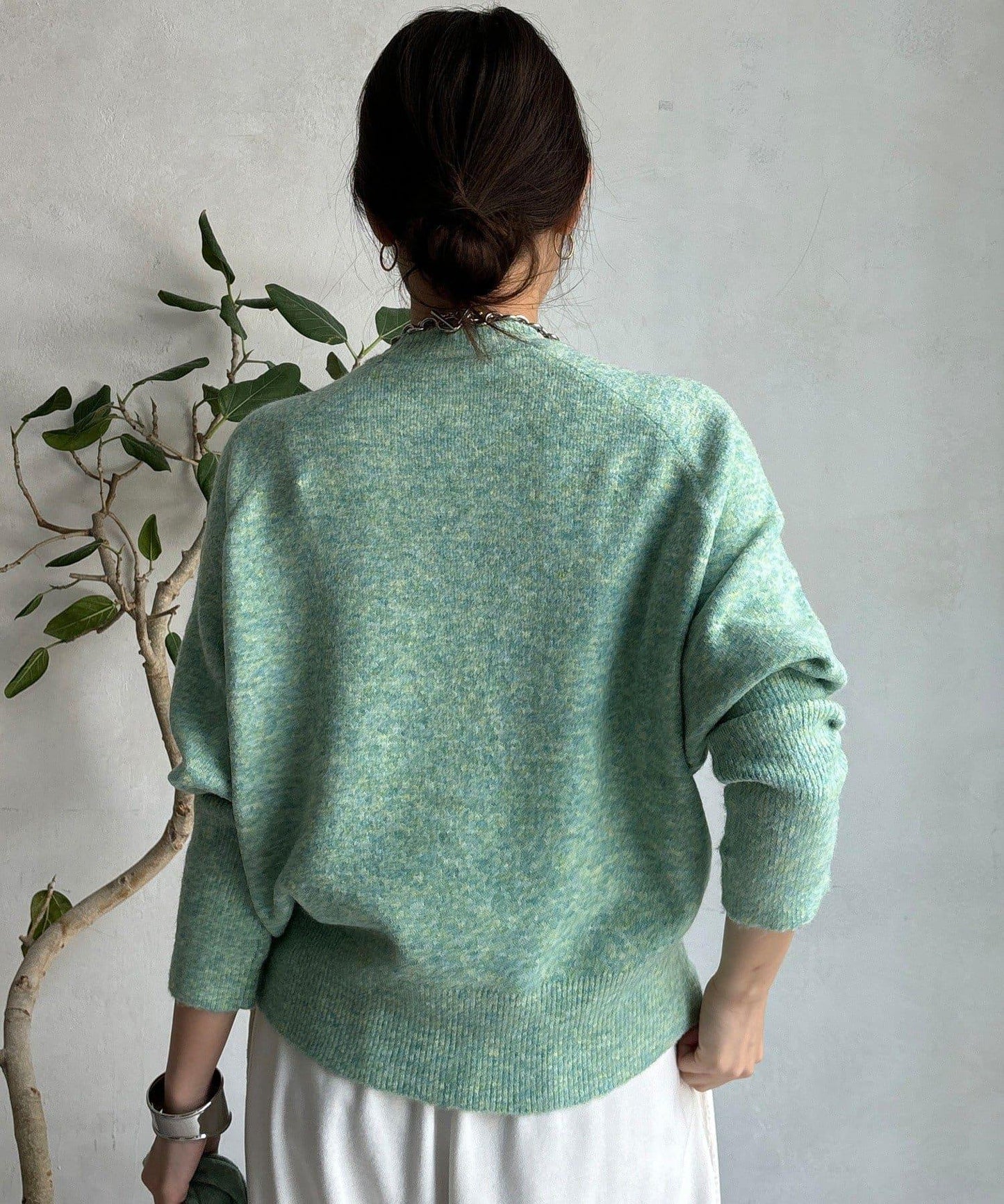 圍巾套裝針織上衣