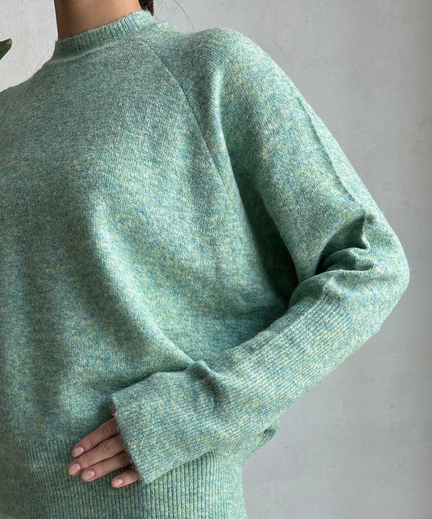 圍巾套裝針織上衣