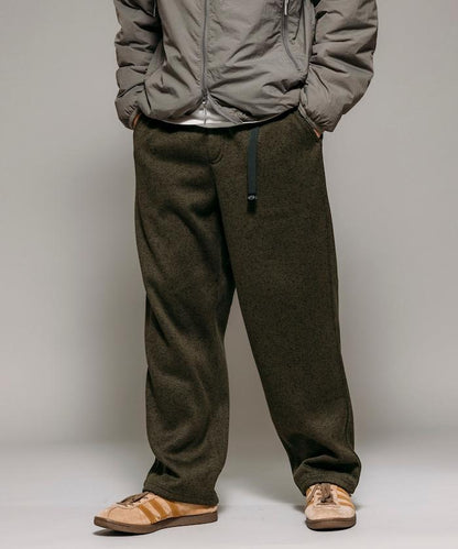 寬鬆版型針織抓絨攀巖褲