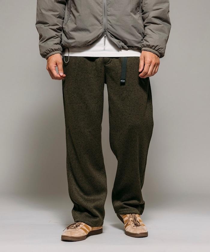 寬鬆版型針織抓絨攀巖褲