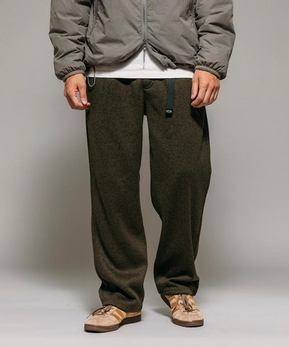 寬鬆版型針織抓絨攀巖褲