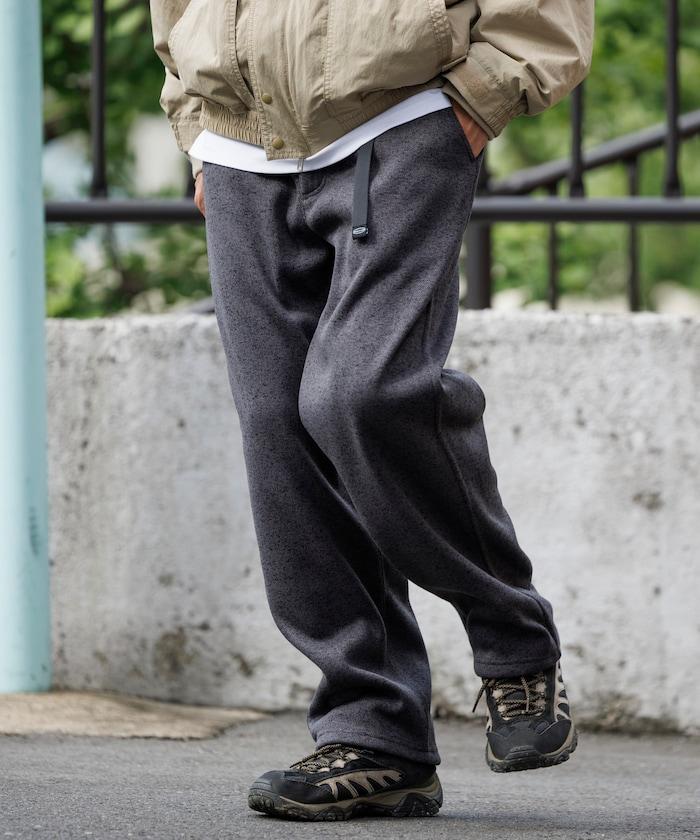 寬鬆版型針織抓絨攀巖褲