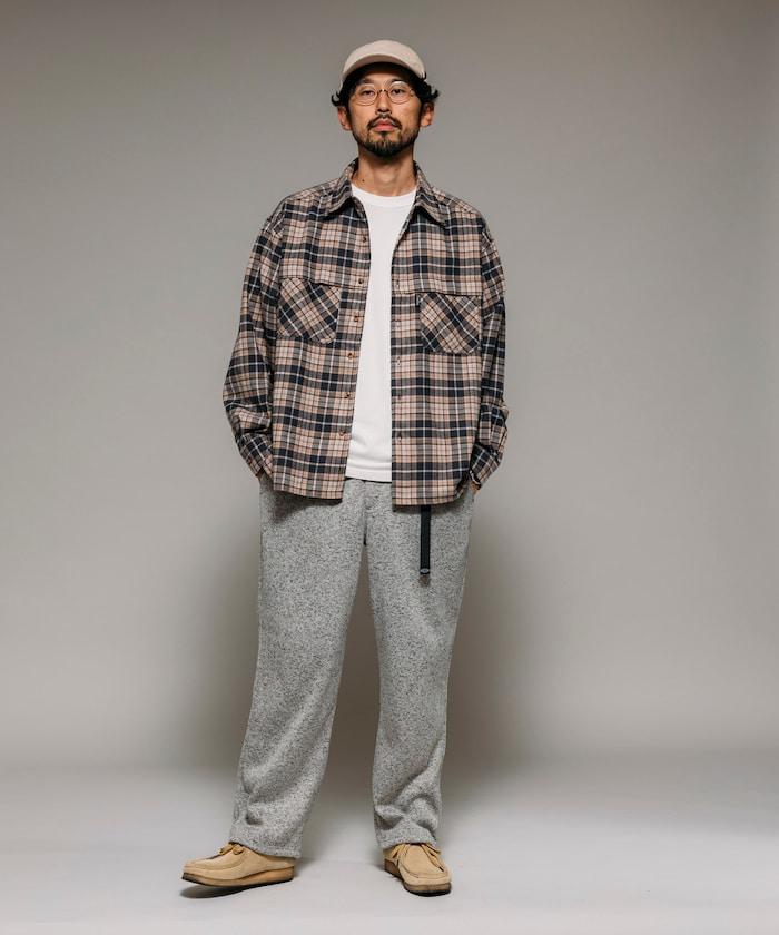 寬鬆版型針織抓絨攀巖褲