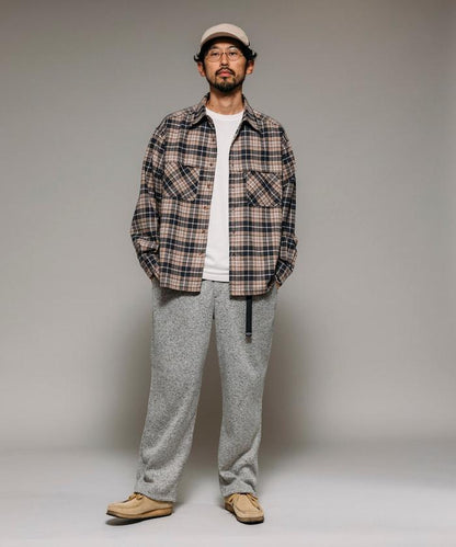 寬鬆版型針織抓絨攀巖褲