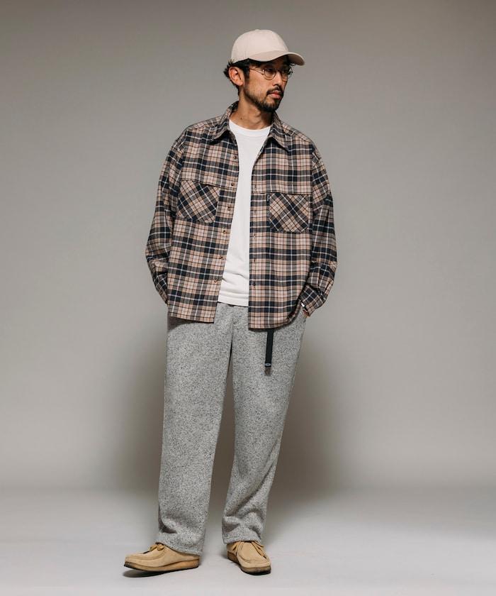 寬鬆版型針織抓絨攀巖褲