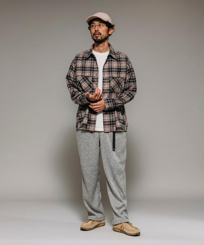 寬鬆版型針織抓絨攀巖褲