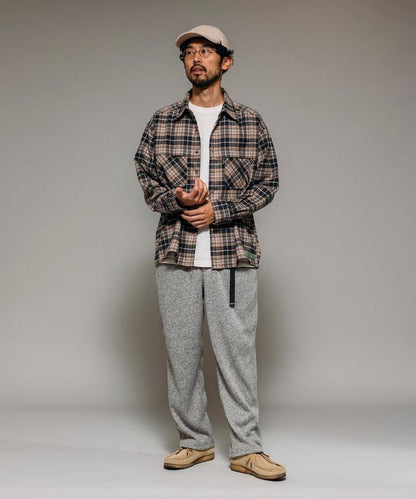 寬鬆版型針織抓絨攀巖褲