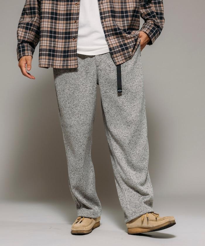 寬鬆版型針織抓絨攀巖褲